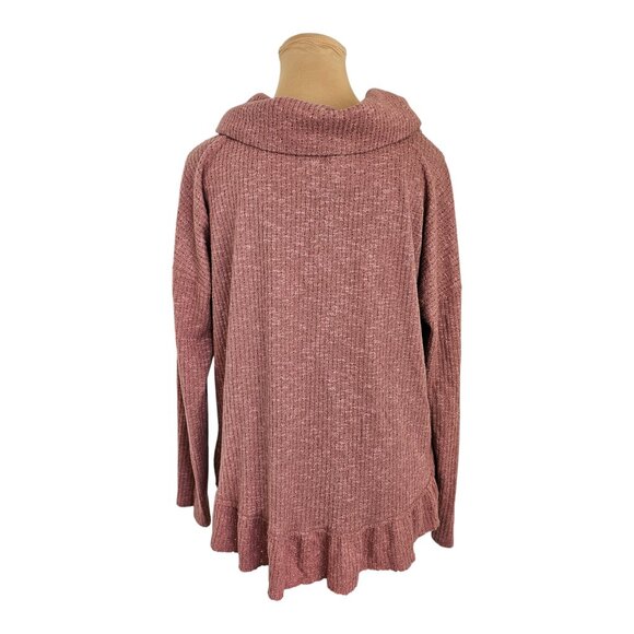 Maeve Anthropologie Pink Mauve Long Sleeve Mock Neck Textured Blouse Sz M - Picture 4 of 9